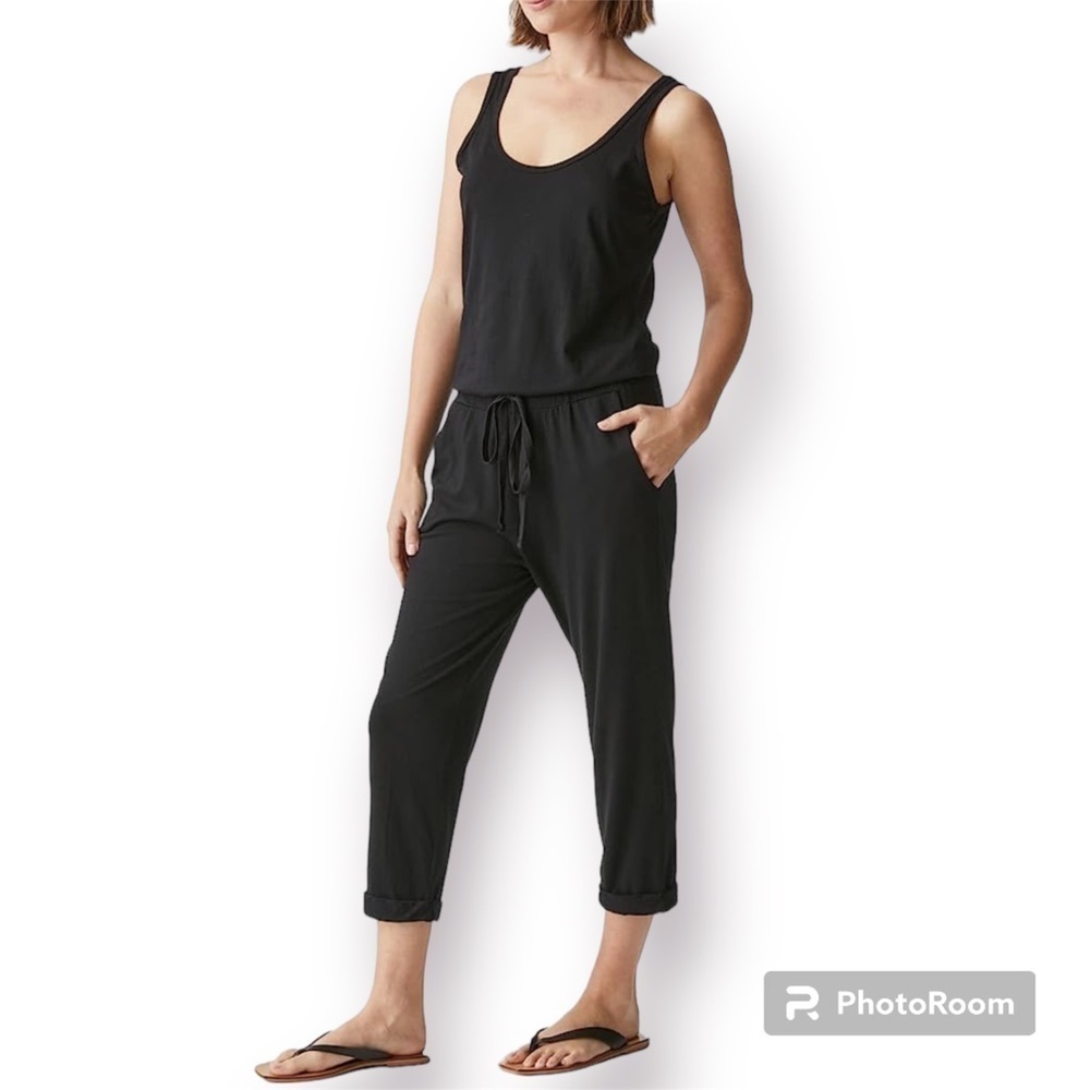 Anthropologie Michael Stars Theo Tank Jumpsuit – Black, Size Small